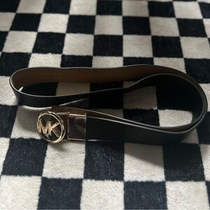 Michael Kors Black w/ Gold Hardware Leather Belt